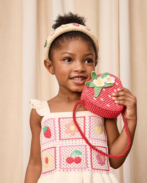 Girls Raffia Strawberry Bag - Amalfi Coast