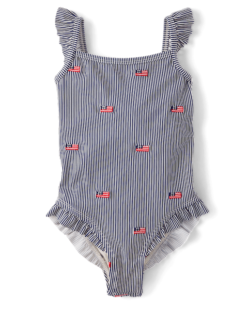 Girls Embroidered Flag Flutter One Piece Swimsuit - Swim Shop - lbl_product_image_view_2