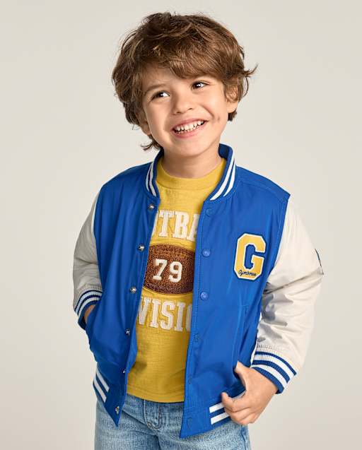 Boys Embroidered Varsity Jacket - Collegiate Club