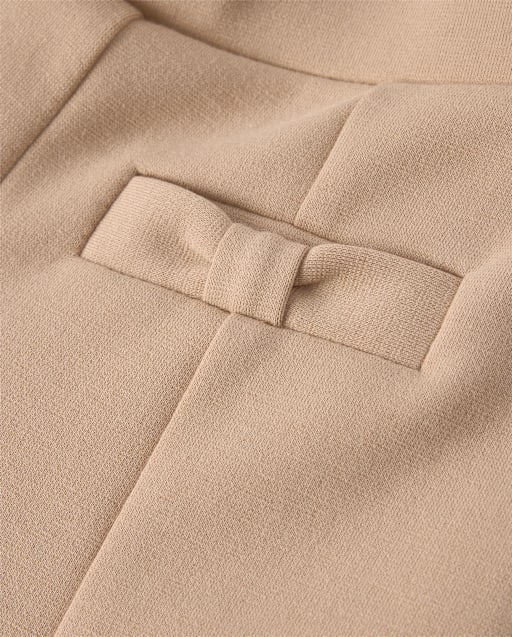 Girls Bow Ponte Jeggings - Little Essentials - view 2