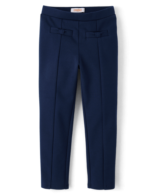Girls Bow Ponte Jeggings - Little Essentials