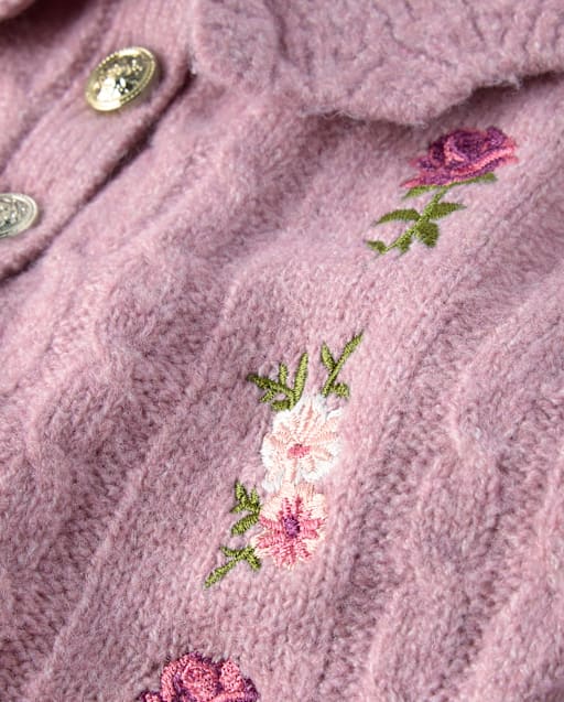 Girls Embroidered Floral Sweater Dress - Countryside Manor - lbl_product_image_view_2
