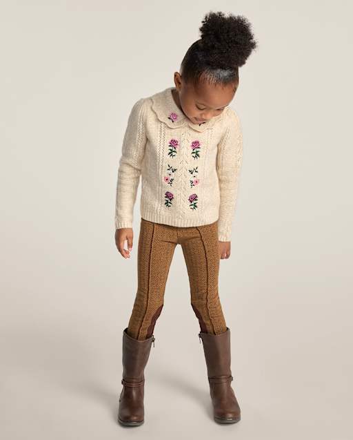 Girls Contrast Textured Jeggings - Countryside Manor - lbl_product_image_view_2
