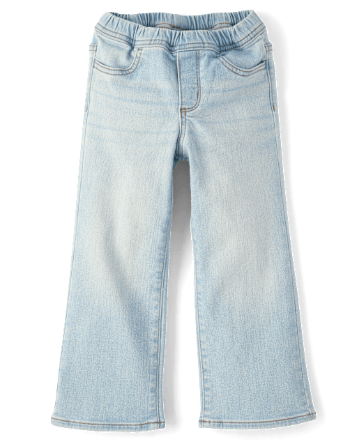 Girls Pull On Wide Leg Jeans - Little Essentials - lbl_product_image_view_1