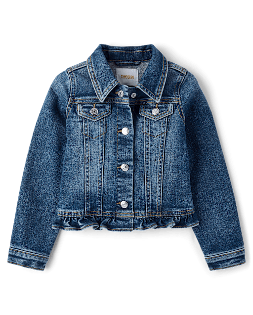 Girls Flutter Denim Jacket - Little Essentials - lbl_product_image_view_1