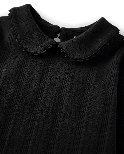 Girls Pointelle Peter Pan Top - Little Essentials - lbl_product_image_view_2