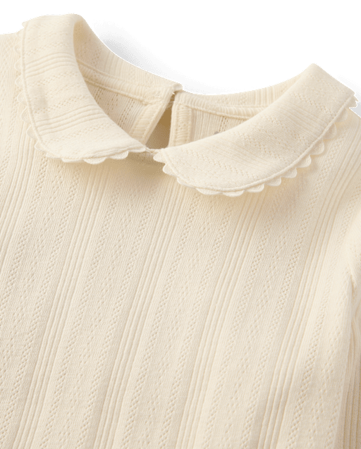Girls Pointelle Peter Pan Top - Little Essentials - lbl_product_image_view_2