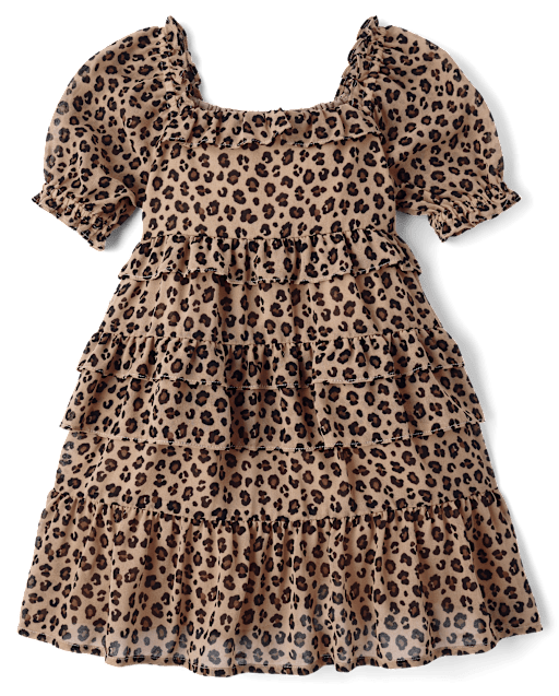 Girls Leopard Chiffon Tiered Ruffle Dress - The Leopard Edit - lbl_product_image_view_2