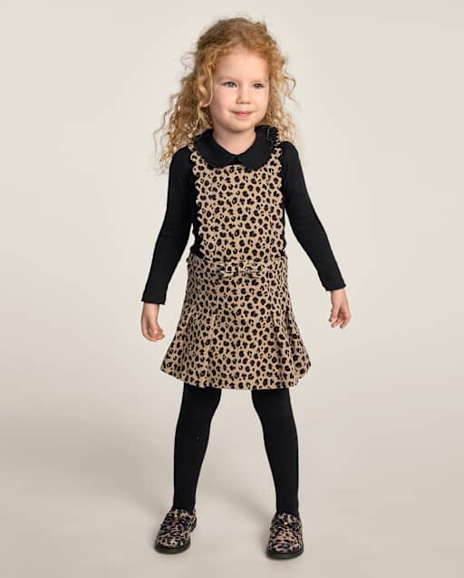 Girls Leopard Scalloped Corduroy Jumper - The Leopard Edit - lbl_product_image_view_1