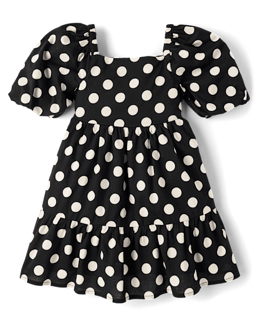 Girls Polka Dot Tiered Dress - The Leopard Edit - lbl_product_image_view_1