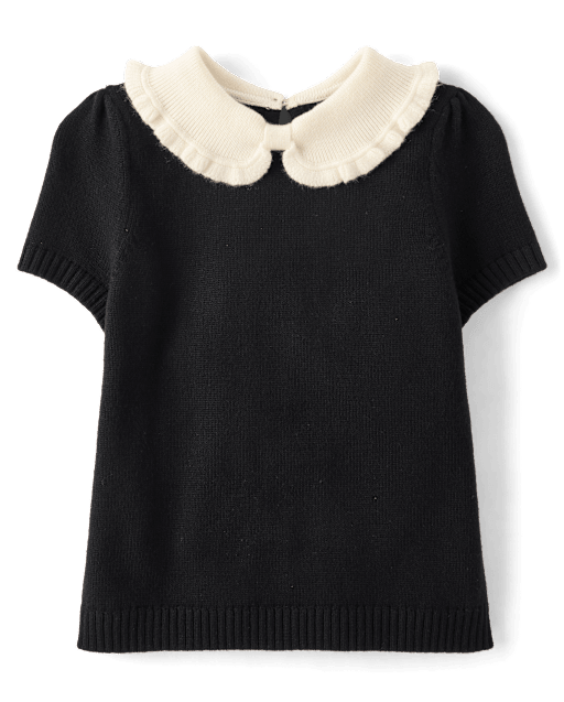 Girls Peter Pan Ruffle Sweater - The Leopard Edit - lbl_product_image_view_1