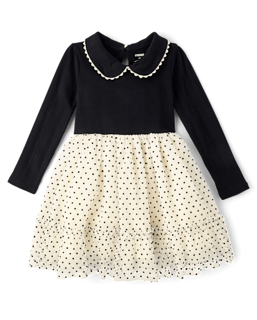 Girls Flocked Polka Dot Tutu Dress - The Leopard Edit - lbl_product_image_view_2