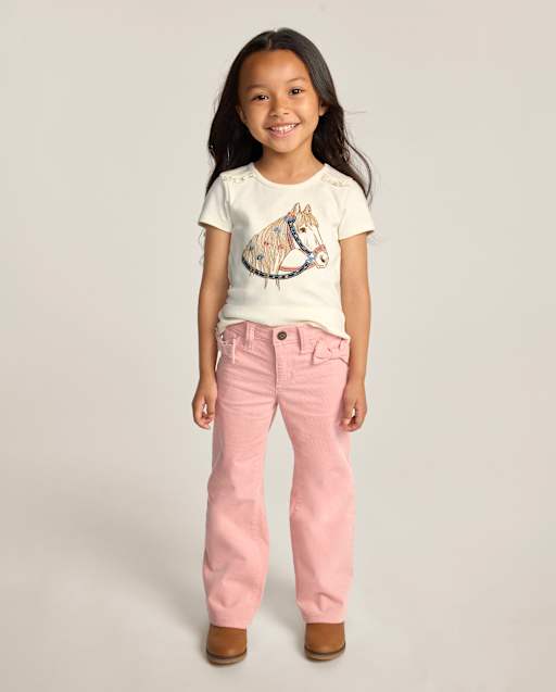 Girls Bow Corduroy Wide Leg Pants - Blue Sky Mountain - lbl_product_image_view_1