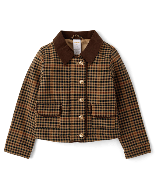 Girls Plaid Button Barn Jacket - Countryside Manor - lbl_product_image_view_2