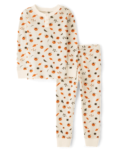 Kids Autumn Snug Fit Thermal Henley Pajamas - lbl_product_image_view_1