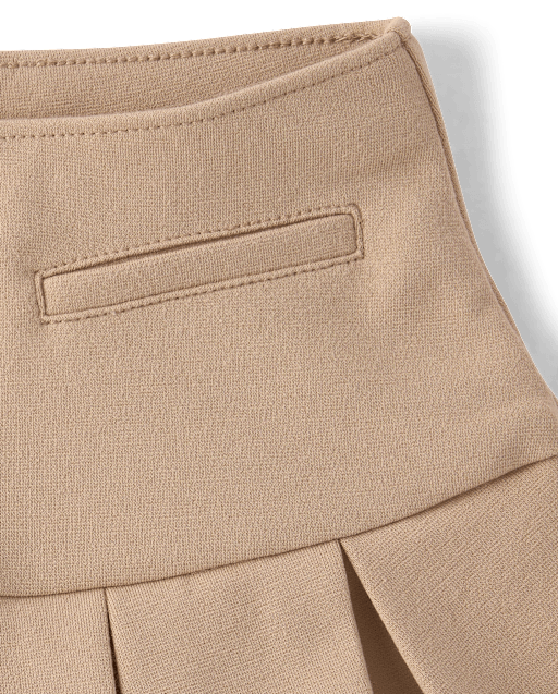 Girls Pleated Peplum Ponte Skort - Little Essentials - view 2