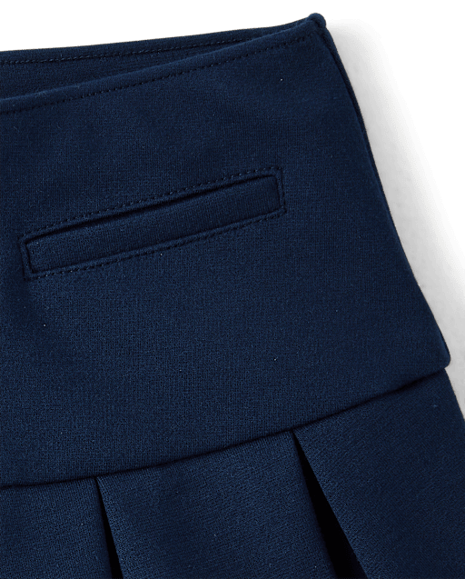 Girls Pleated Peplum Ponte Skort - Little Essentials - view 2