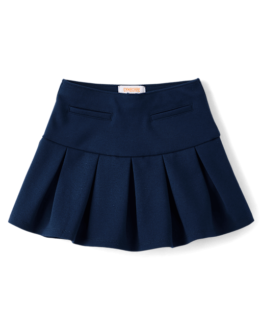 Girls Pleated Peplum Ponte Skort - Little Essentials