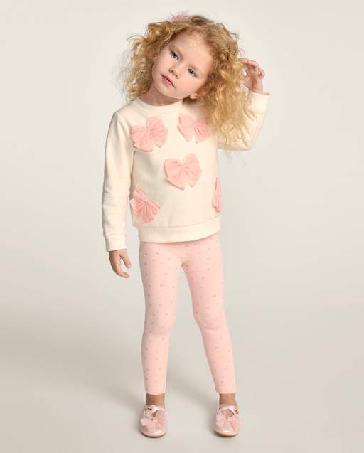 Girls Glitter Star Leggings - Le Petite Ballet - view 2