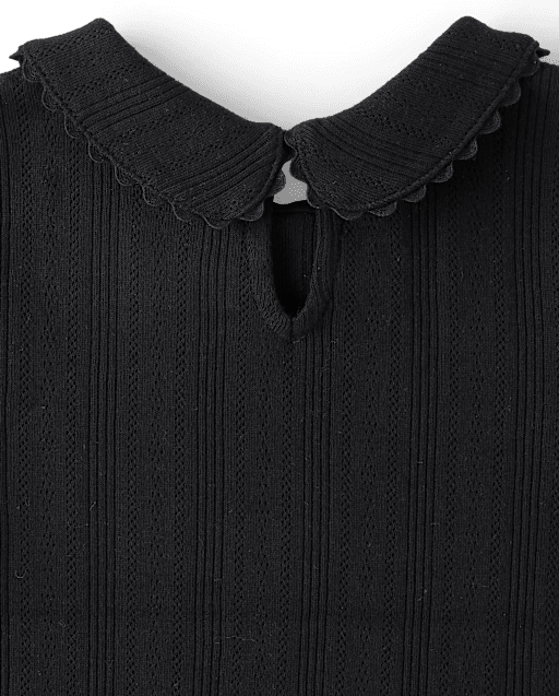Girls Pointelle Peter Pan Top - Little Essentials - lbl_product_image_view_2