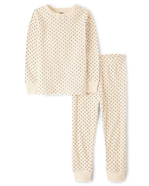 Girls Print Snug Fit Pointelle Pajamas - lbl_product_image_view_1