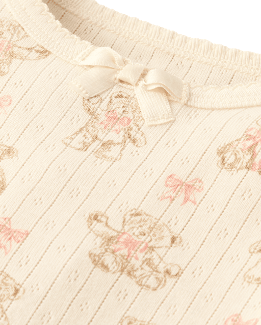 Girls Print Snug Fit Pointelle Pajamas - lbl_product_image_view_2