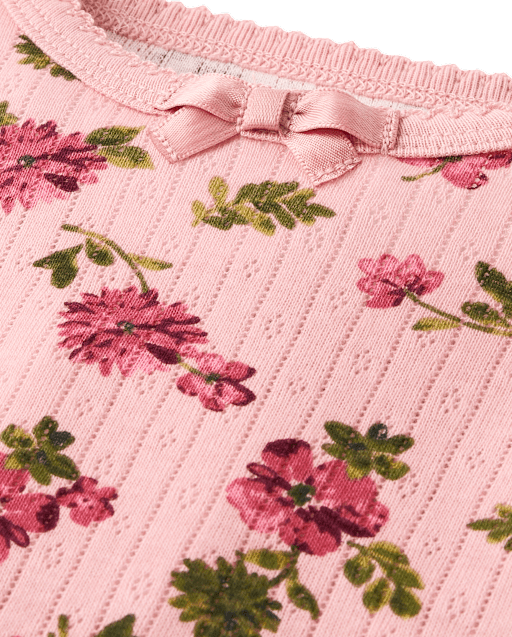 Girls Print Snug Fit Pointelle Pajamas - lbl_product_image_view_2