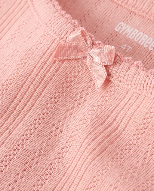 Girls Pointelle Top - Little Essentials - lbl_product_image_view_2