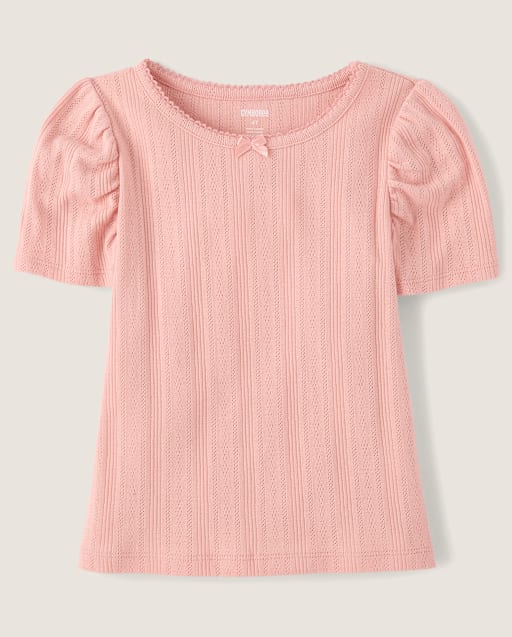 Girls Pointelle Top - Little Essentials - lbl_product_image_view_1