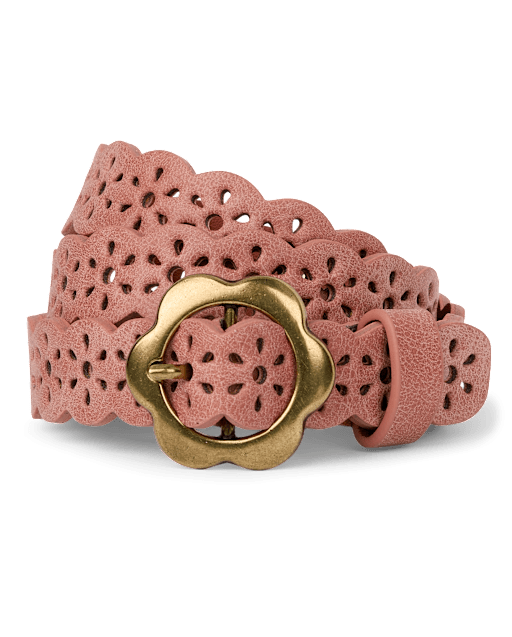 Girls Floral Eyelet Belt - Blue Sky Mountain - view 1