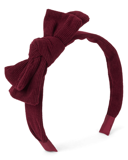 Girls Bow Corduroy Headband - The Harvest Edit - view 2