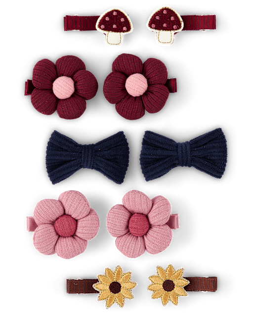 Girls Floral Hair Clip 10-Pack - The Harvest Edit