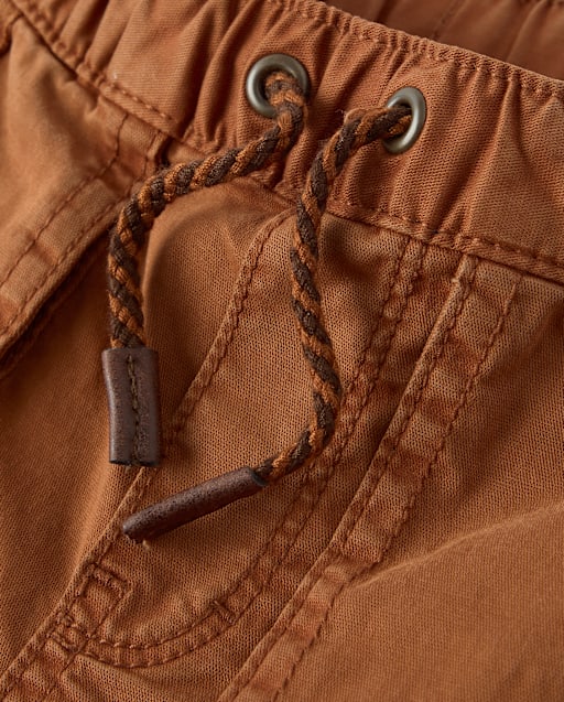 Boys Garment Dyed Pull On Jogger Pants - Little Essentials - view 2
