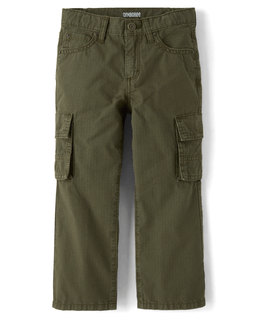 Boys Garment Dyed Ripstop Baggy Cargo Pants - Blue Sky Mountain - view 2