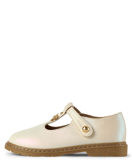 Girls Shimmer Bow T-Strap Mary Jane Shoes - Little Essentials - lbl_product_image_view_2