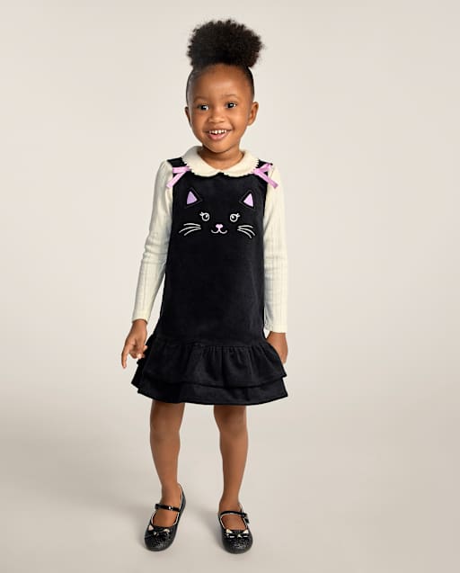 Girls Glitter Cat Ballet Flats - Little Essentials - lbl_product_image_view_2