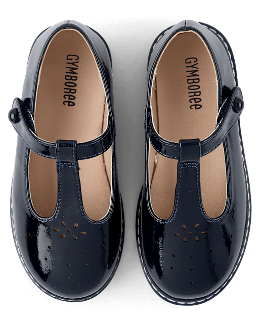 Girls Perforated T-Strap Mary Jane Shoes - Blue Sky Mountain - lbl_product_image_view_1
