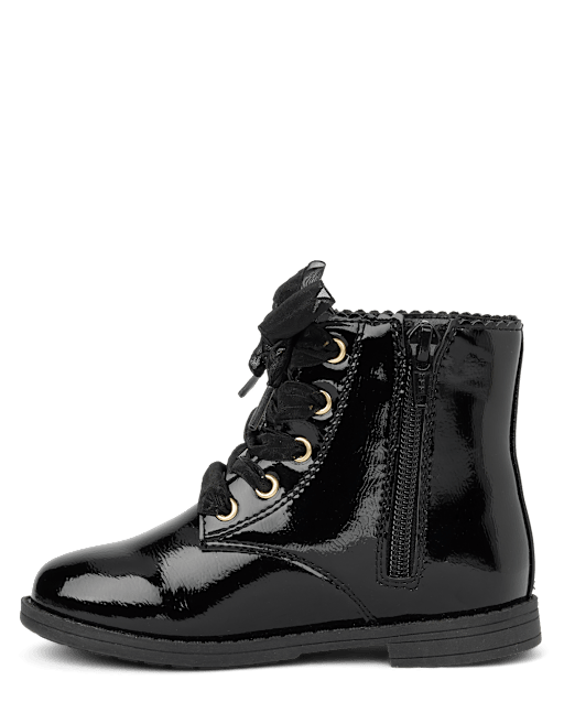 Girls Scalloped Lace Up Boots - Little Essentials - lbl_product_image_view_2