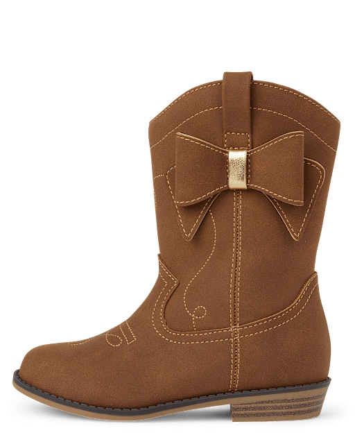 Girls Bow Cowgirl Boots - Little Essentials - lbl_product_image_view_1