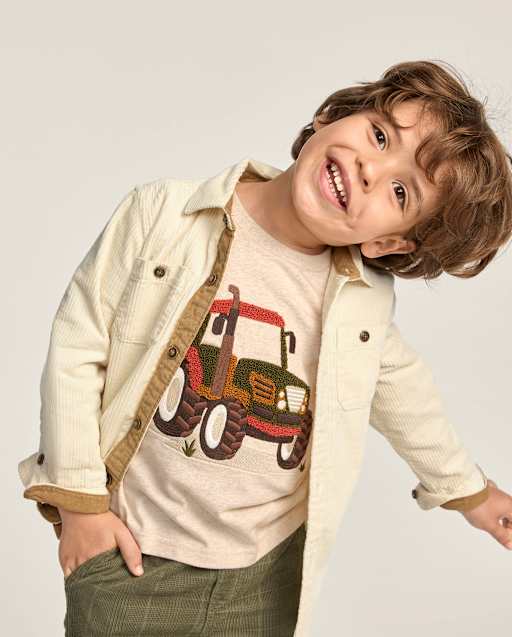 Boys Textured Corduroy Button Up Shirt - The Harvest Edit - lbl_product_image_view_1