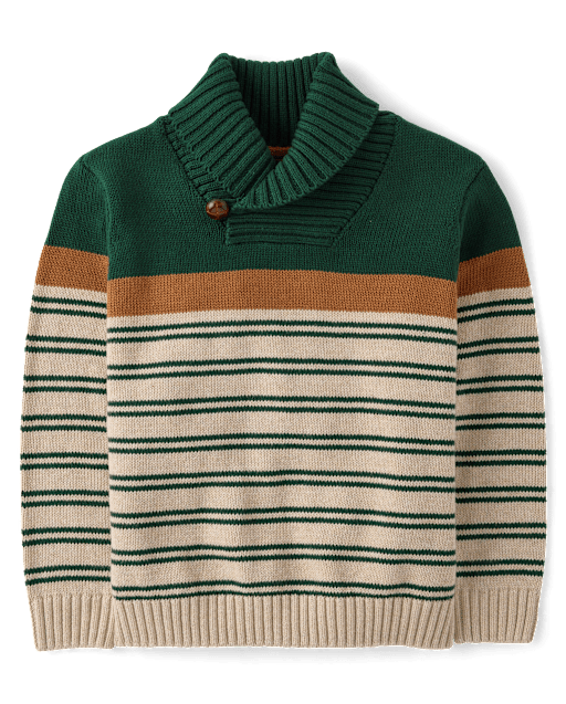 Boys Colorblock Striped Shawl Sweater - Countryside Manor - lbl_product_image_view_2