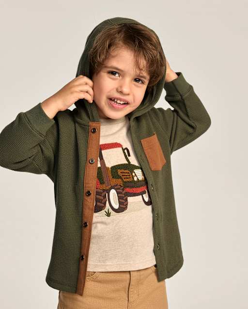 Boys Contrast Hooded Thermal Top - The Harvest Edit - lbl_product_image_view_1