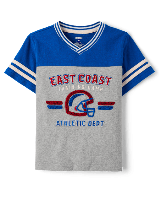Boys Embroidered Varsity V-Neck Top - Collegiate Club - lbl_product_image_view_1
