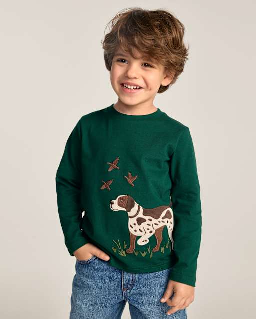 Boys Applique Dog Top - Countryside Manor