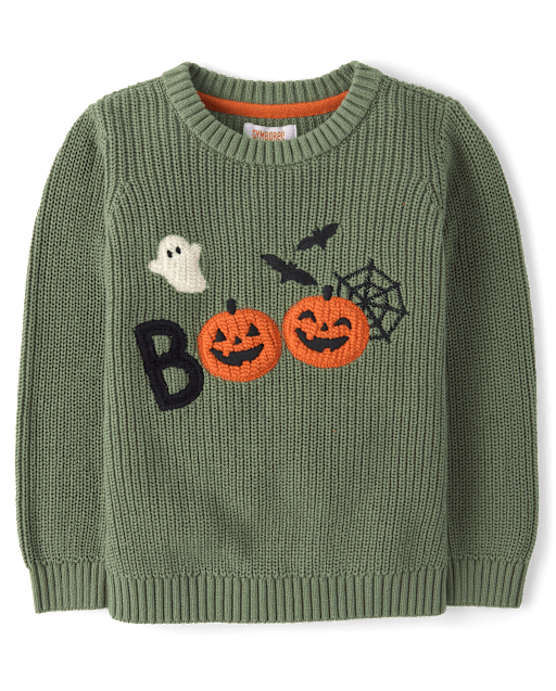 Boys Crochet Halloween Shaker Stitch Sweater - Trick or Treat - lbl_product_image_view_2