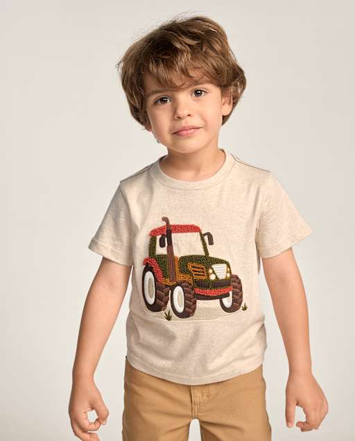 Boys Embroidered Chenille Tractor Top - The Harvest Edit - lbl_product_image_view_1
