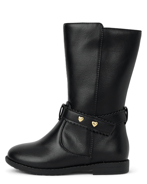 Girls Heart Charm Tall Boots - Little Essentials - lbl_product_image_view_1