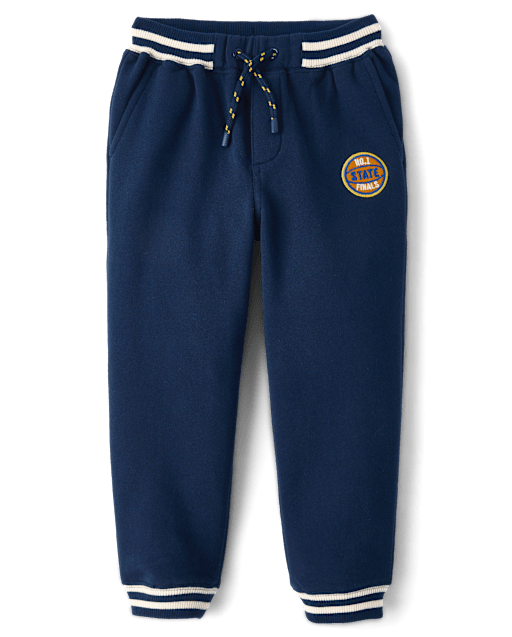 Boys Embroidered Varsity Fleece Jogger Pants - Collegiate Club - lbl_product_image_view_2