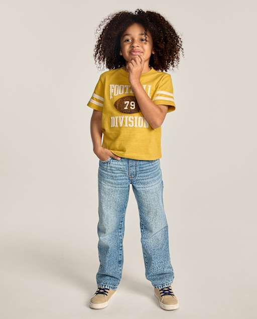 Boys Pull On Wide Leg Jeans - Little Essentials - lbl_product_image_view_1