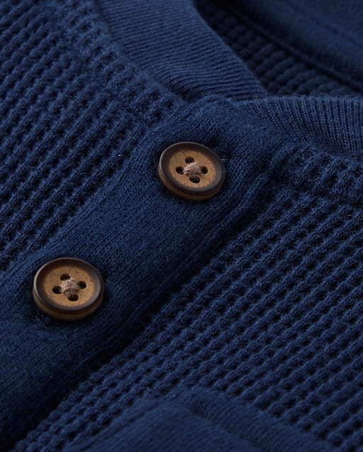 Boys Thermal Henley Top - Little Essentials - lbl_product_image_view_2